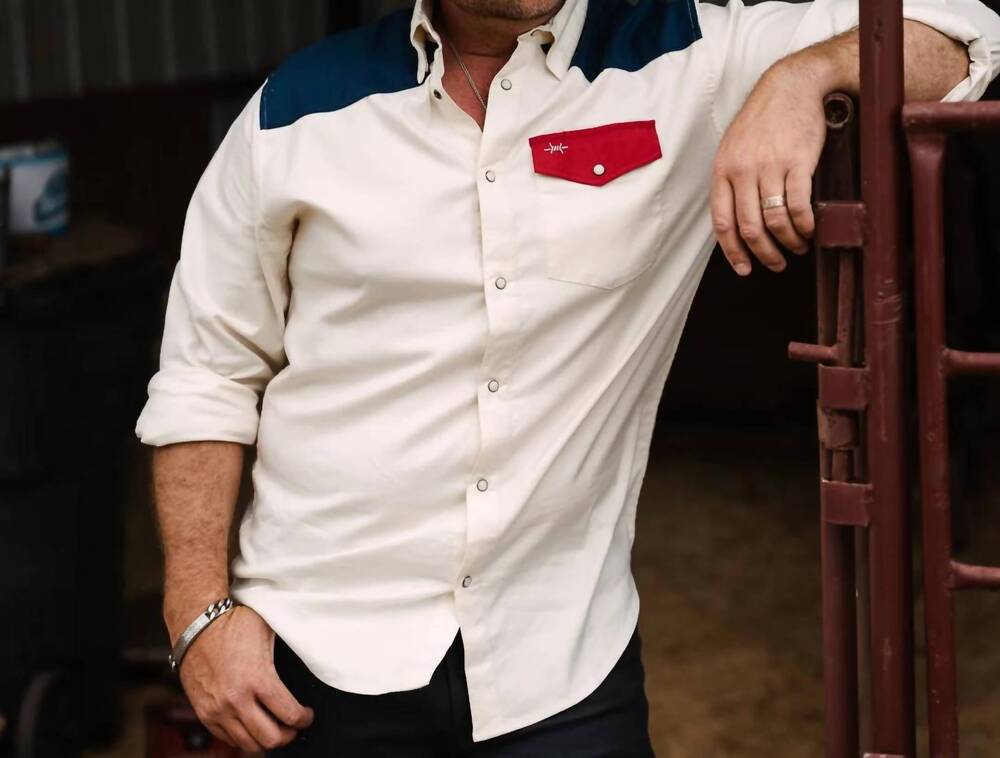 NEW TEXAS STANDARD ranger pearl snap shirt in white